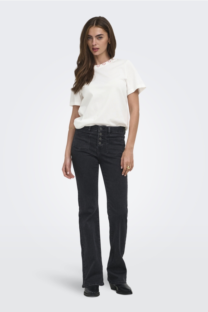Only witte dames t-shirt | Model