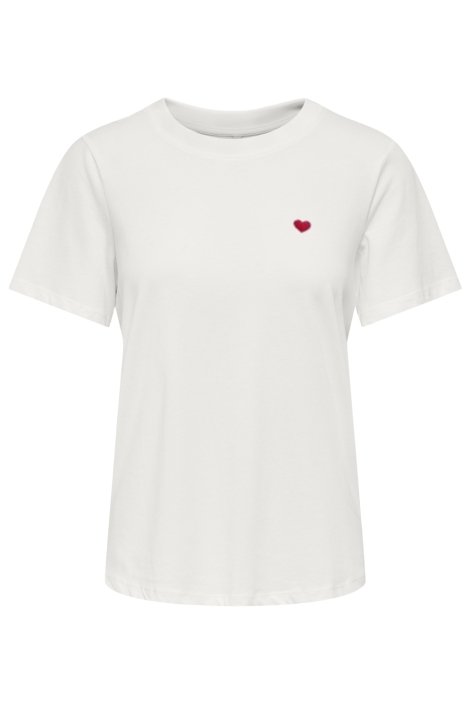 Only witte dames t-shirt | Vooraanzicht