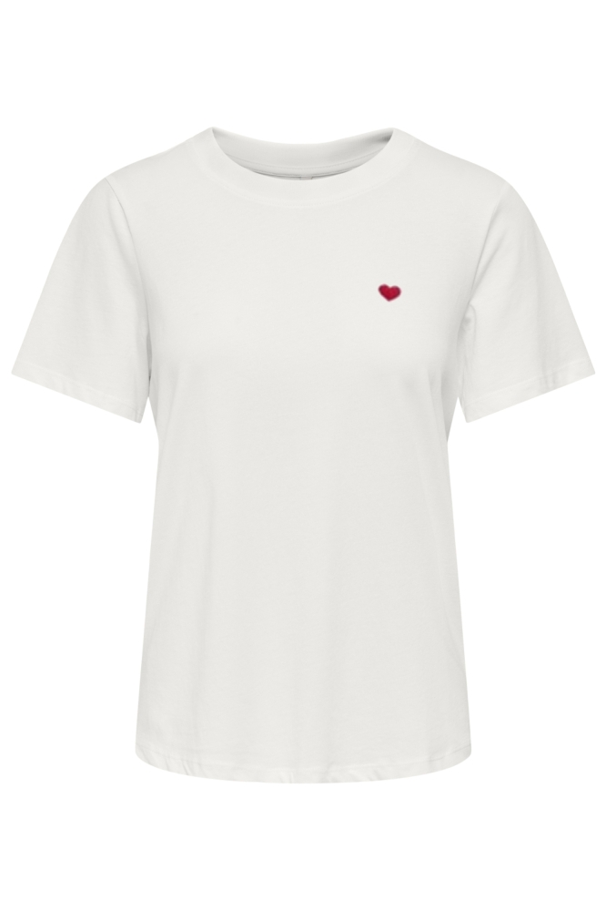 Only witte dames t-shirt | Vooraanzicht