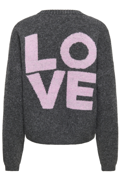 Only grijze dames vest | Achteraanzicht