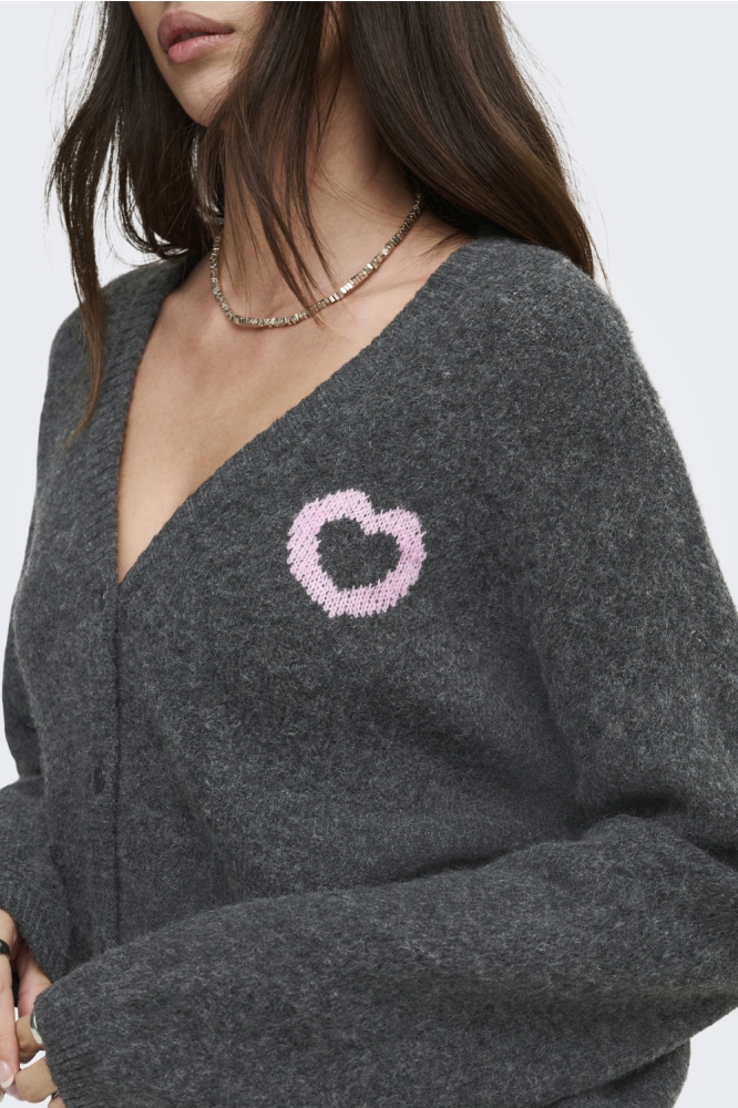 Only grijze dames vest | Close up