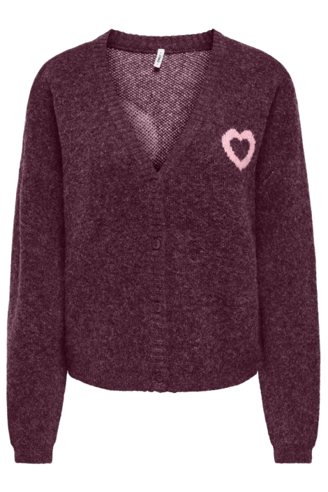Only bordeaux dames vest | Vooraanzicht