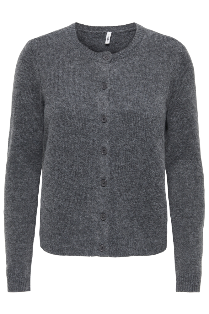 Only grijze dames vest | Vooraanzicht