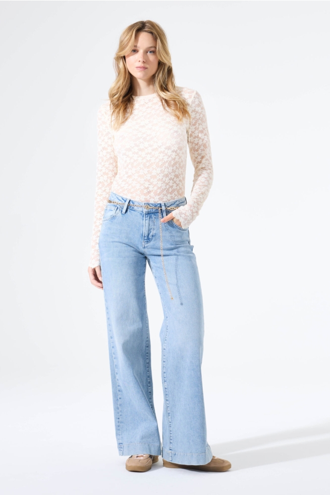 Garcia beige dames t-shirt | Model