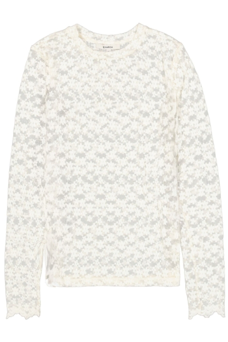 Garcia beige dames t-shirt | Vooraanzicht