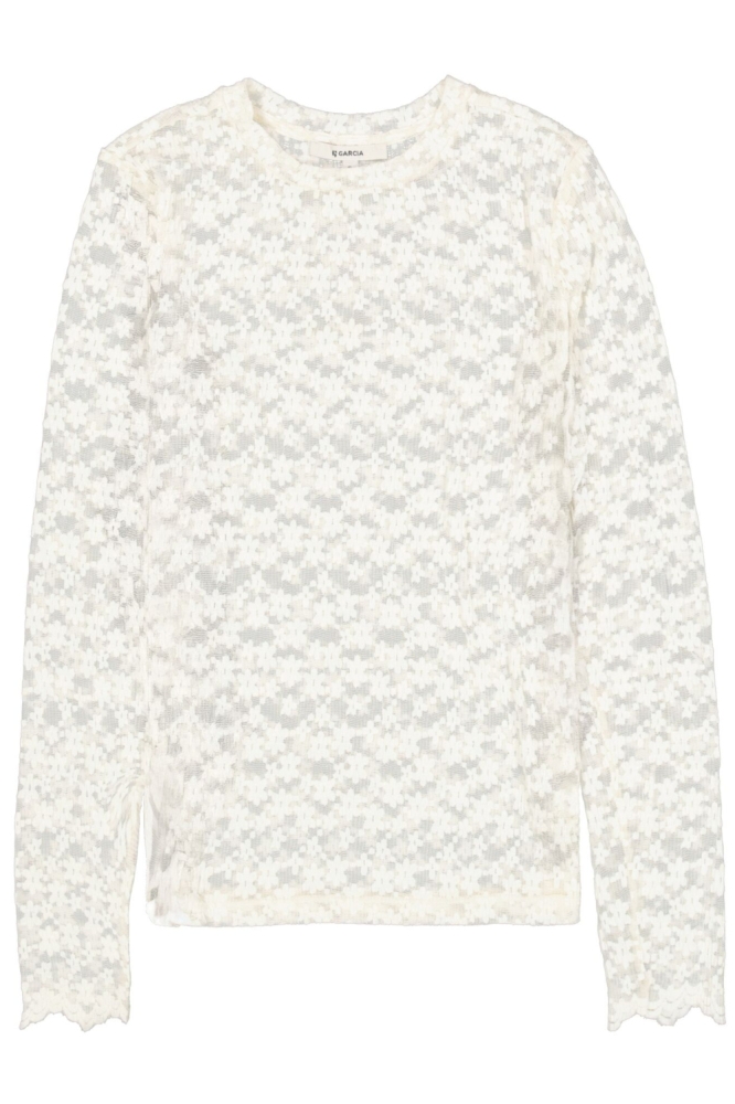 Garcia beige dames t-shirt | Vooraanzicht