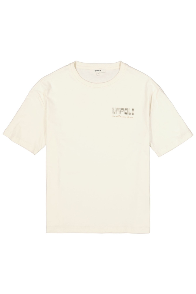 Garcia beige dames t-shirt | Vooraanzicht