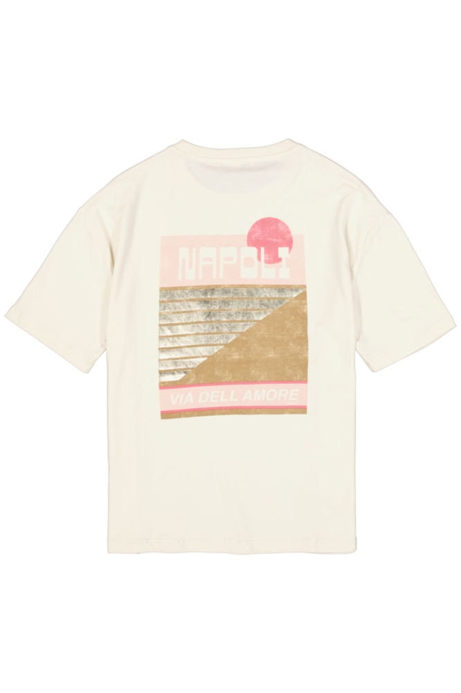 Garcia beige dames t-shirt | Achteraanzicht