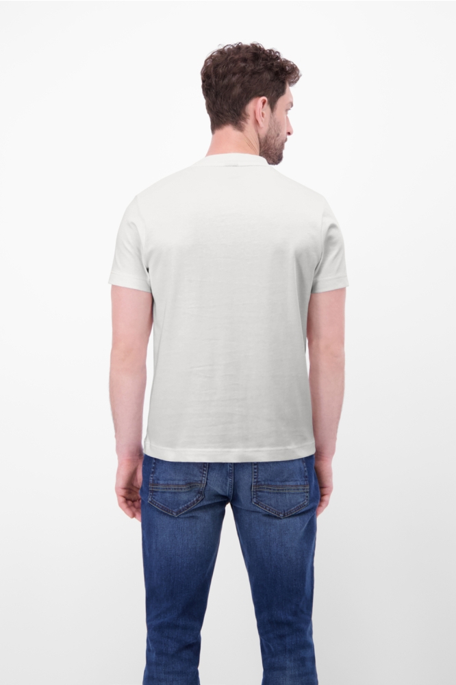 Lerros witte heren t-shirt | Model achteraanzicht