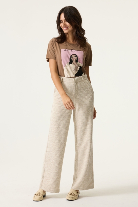Garcia taupe dames t-shirt | Model