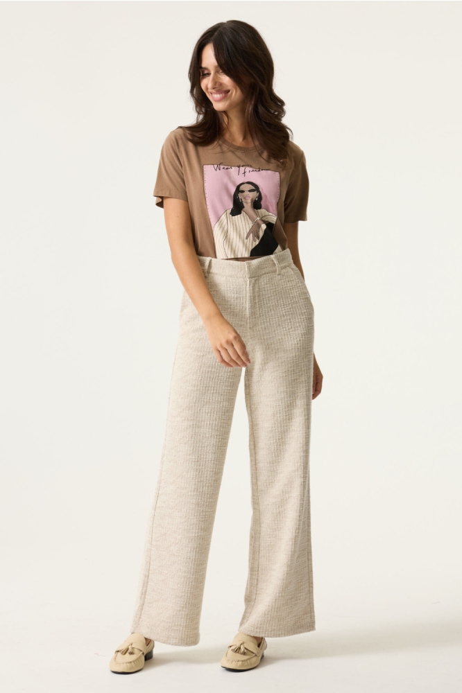 Garcia taupe dames t-shirt | Model