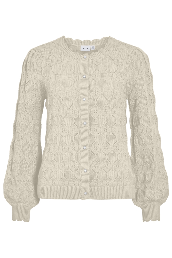 Vila beige dames vest | Vooraanzicht