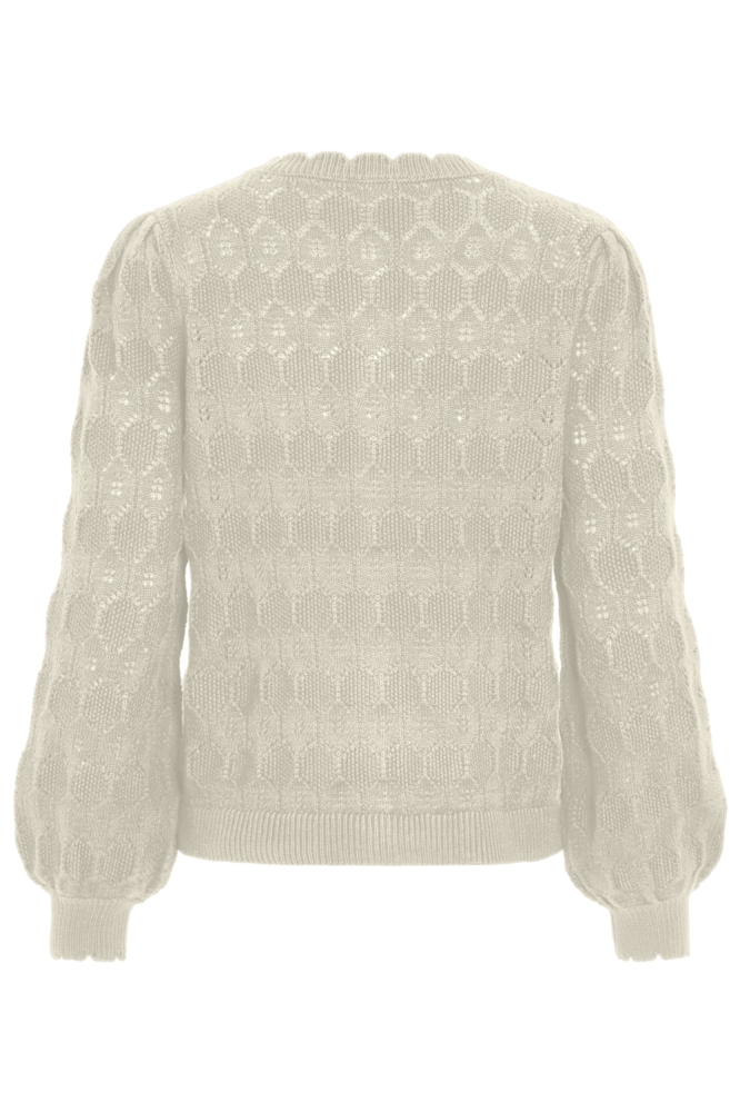 Vila beige dames vest | Achteraanzicht