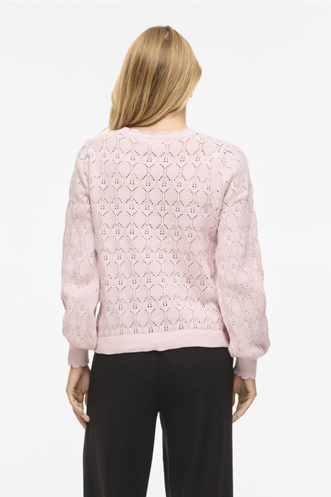 Vila roze dames vest | Model achteraanzicht