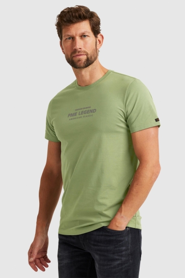 PME legend short sleeve r-neck cotton elastan Groen