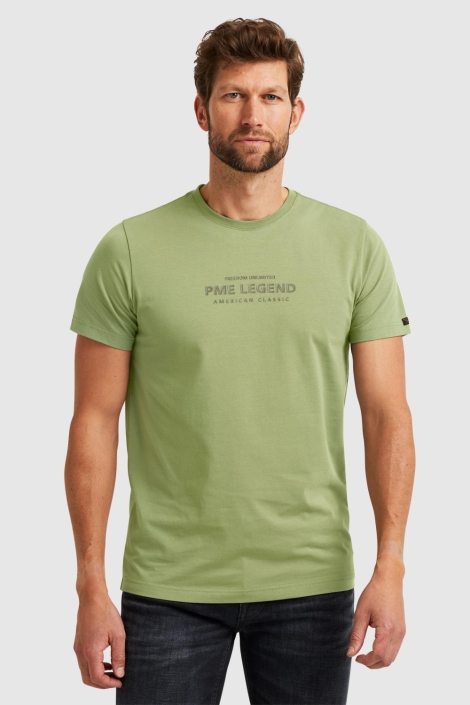PME legend groene heren t-shirt | Model vooraanzicht