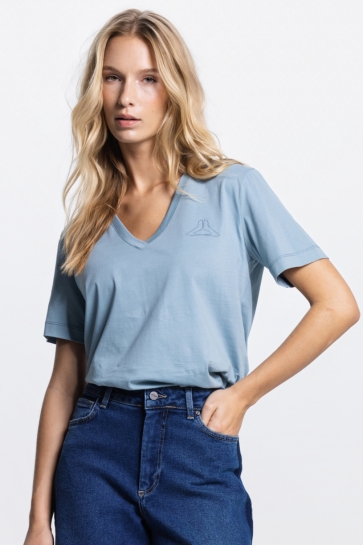 Juffrouw Jansen suvi ss26 coj 157 short sleeve v Blauw