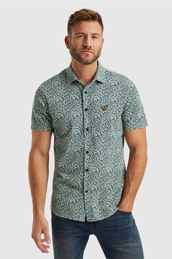 PME legend groene heren overhemd | Model vooraanzicht