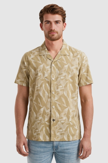 PME legend short sleeve shirt print on ctn sl Groen