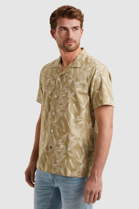 PME legend groene heren overhemd | Model zijaanzicht