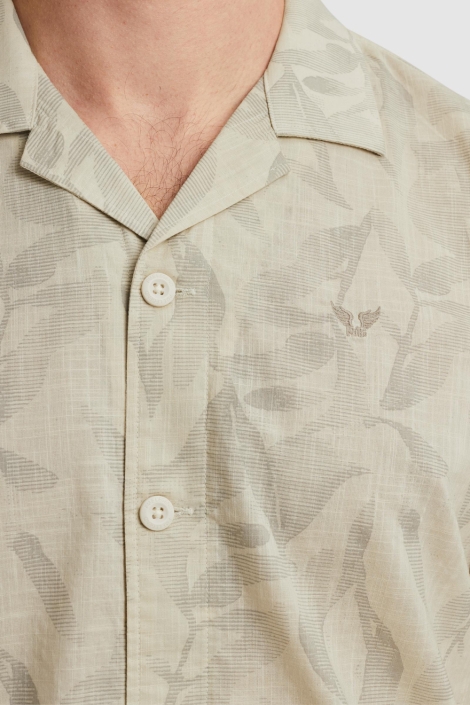PME legend beige heren overhemd | Close up