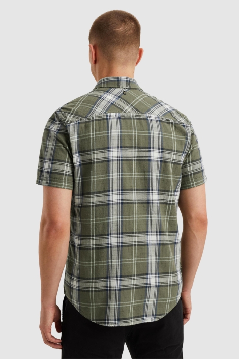 PME legend groene heren overhemd | Model achteraanzicht