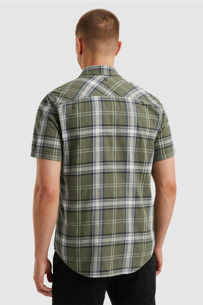 PME legend groene heren overhemd | Model achteraanzicht