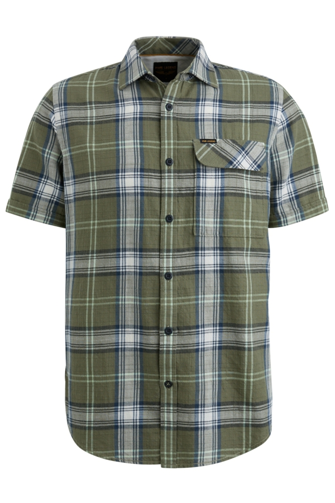 PME legend groene heren overhemd | Vooraanzicht