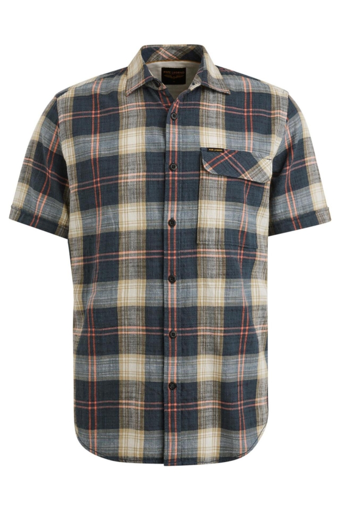 PME legend blauwe heren overhemd | Vooraanzicht