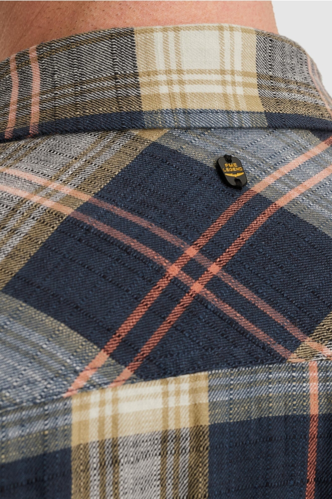 PME legend blauwe heren overhemd | Close up