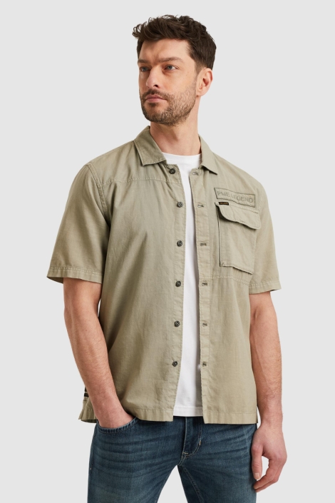 PME legend groene heren overhemd | Model vooraanzicht