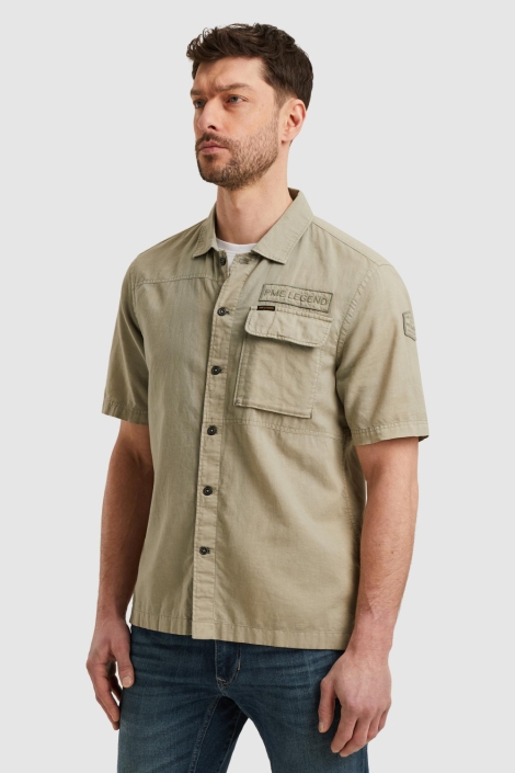 PME legend groene heren overhemd | Model vooraanzicht