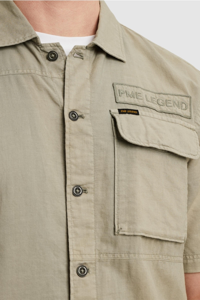 PME legend groene heren overhemd | Close up