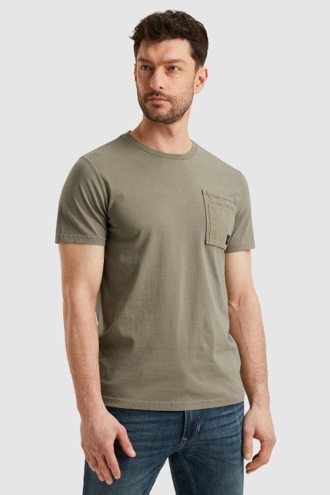 PME legend groene heren t-shirt | Model zijaanzicht