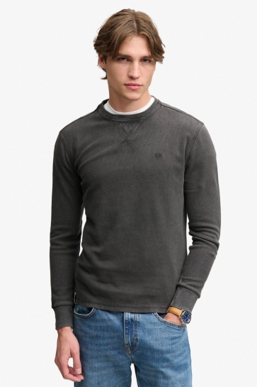 Superdry T-shirt CLASSIC HEAVY TEXTURED TOP M6010972A Washed Black