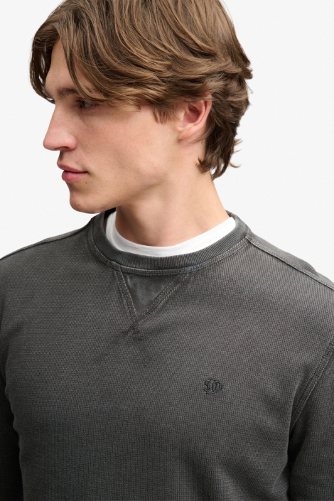 Superdry grijze heren t-shirt | Close up