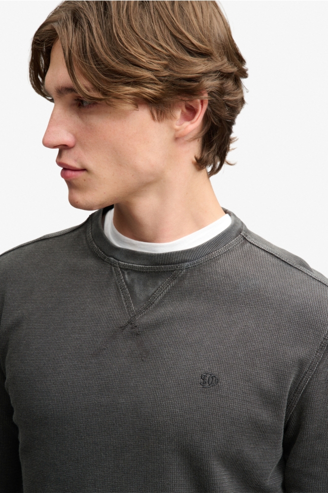 Superdry grijze heren t-shirt | Close up