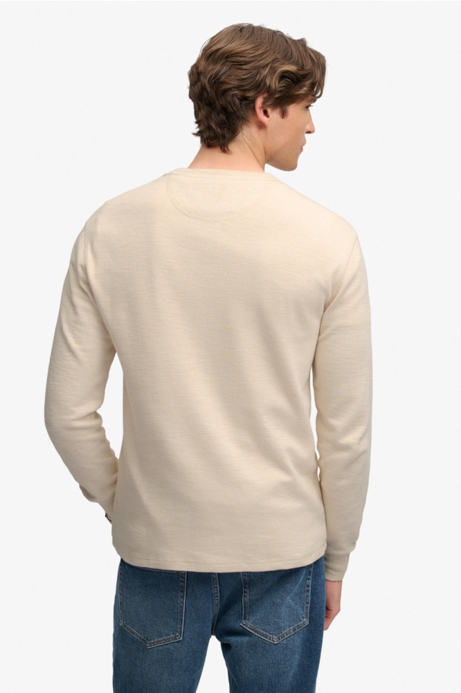 Superdry beige heren t-shirt | Model achteraanzicht