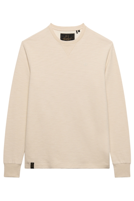 Superdry beige heren t-shirt | Vooraanzicht