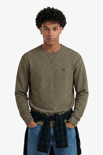 Superdry classic slub waffle top Groen