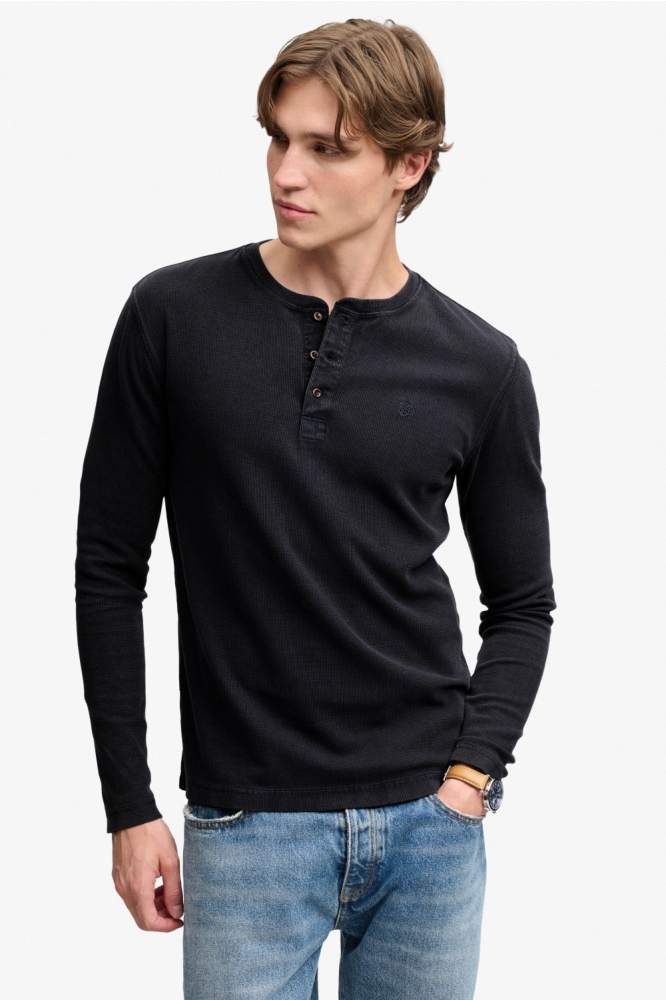 Superdry blauwe heren t-shirt | Model vooraanzicht