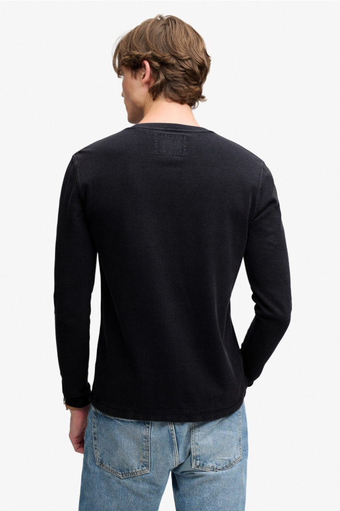 Superdry blauwe heren t-shirt | Model achteraanzicht