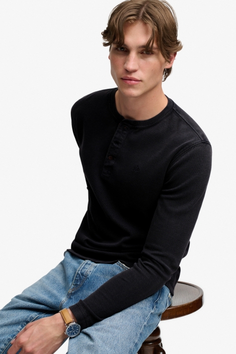 Superdry blauwe heren t-shirt | Model vooraanzicht