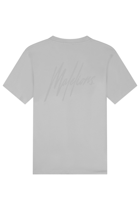 Malelions grijze heren t-shirt | Achteraanzicht