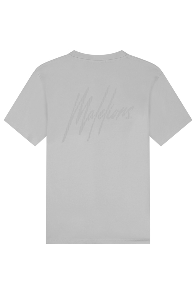 Malelions grijze heren t-shirt | Achteraanzicht