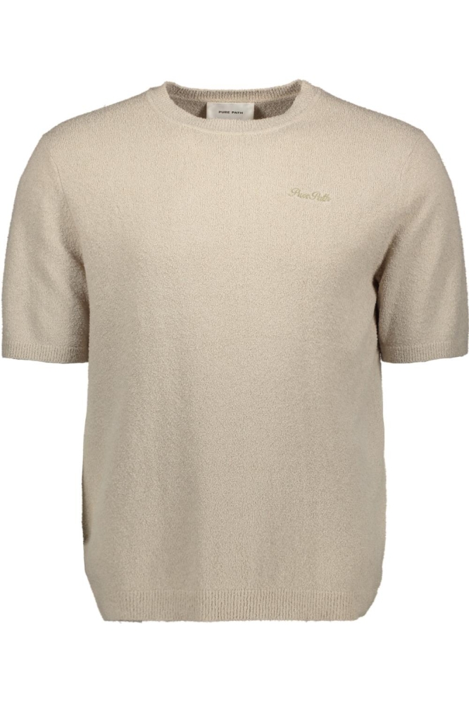 Pure Path zand heren trui | Vooraanzicht
