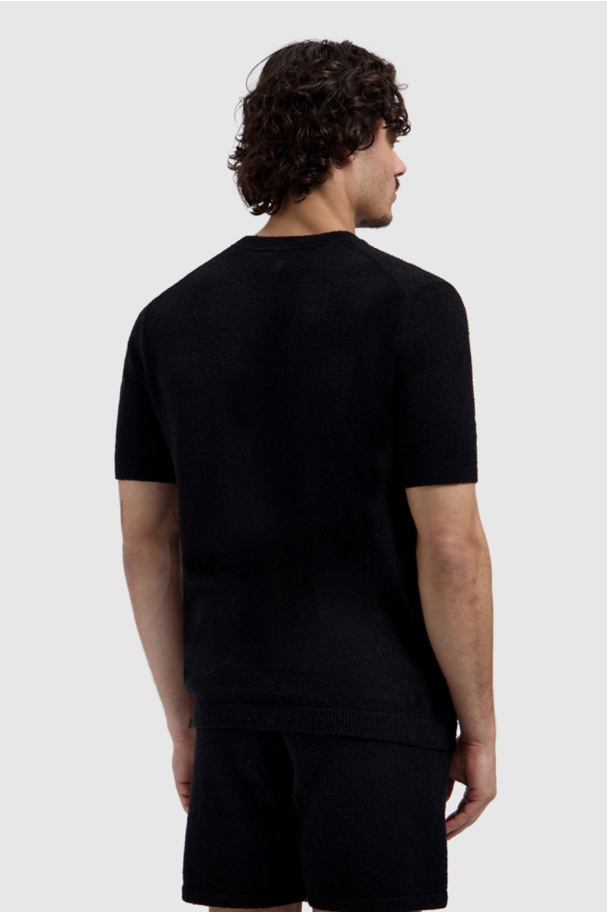 Pure Path zwarte heren trui | Model achteraanzicht