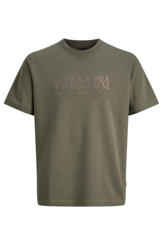Jack & Jones groene heren t-shirt | Vooraanzicht