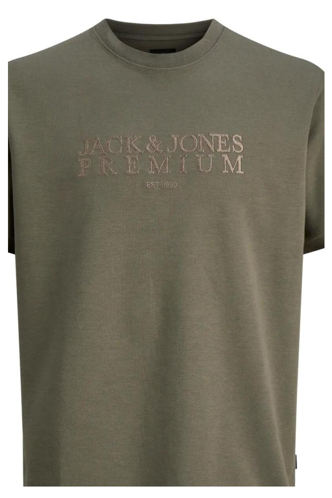 Jack & Jones groene heren t-shirt | Close up