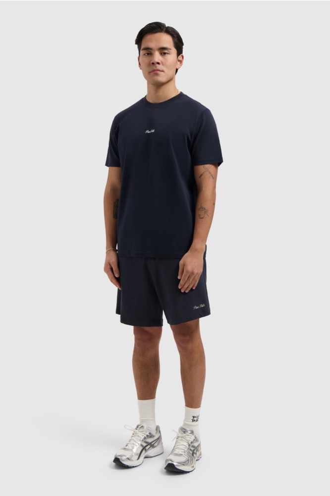 Pure Path blauwe heren t-shirt | Model